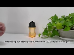 Αναφορτιζόμενο μικρό Led Camping Tent Φανάρι ζεστό λευκό δέμα Carabiner Hook