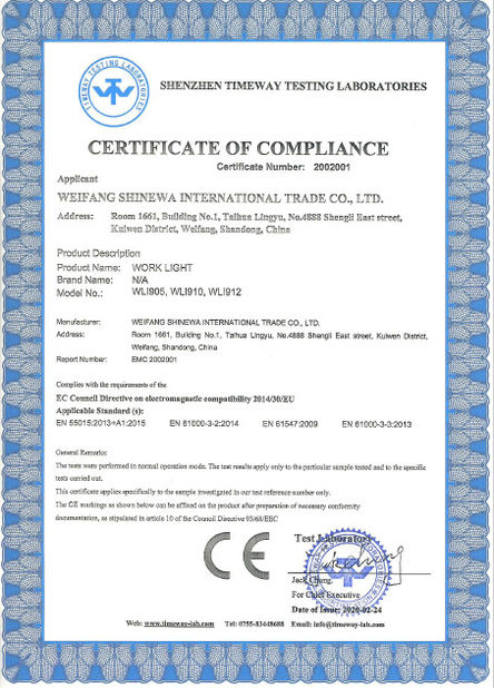 Κίνα Weifang ShineWa International Trade Co., Ltd. Πιστοποιήσεις